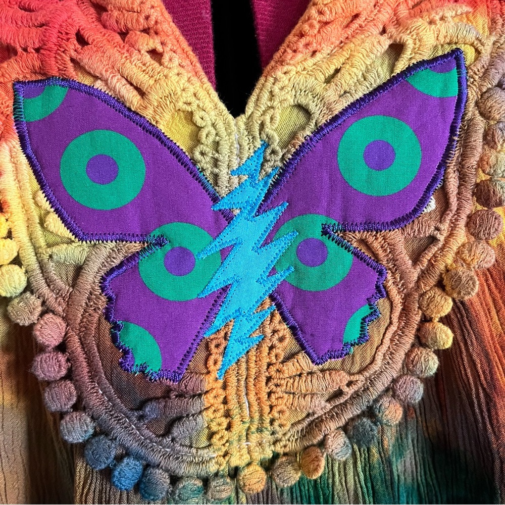 Butterfly phish donut bolt stealie ice dyed 🌈🦋⭕️⚡️♻️ - Picture 6 of 11